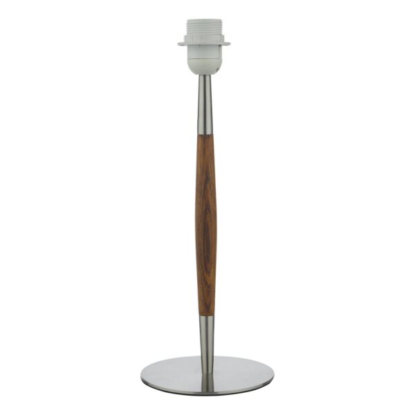 Detroit Table Lamp Satin Nickel Walnut Detail Base Only - Image 4