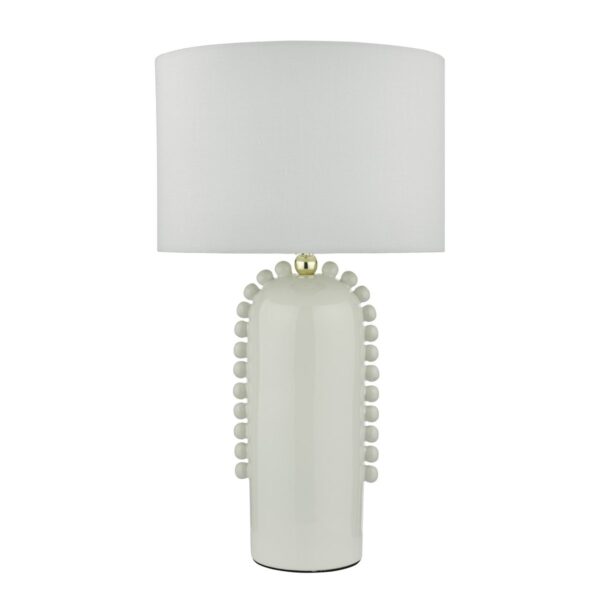 Dolce Table Lamp White Ceramic With Shade - Image 2