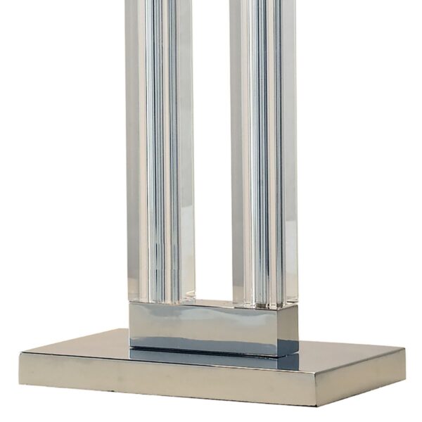 Domain Table Lamp Polished Chrome Glass With Shade - Image 3