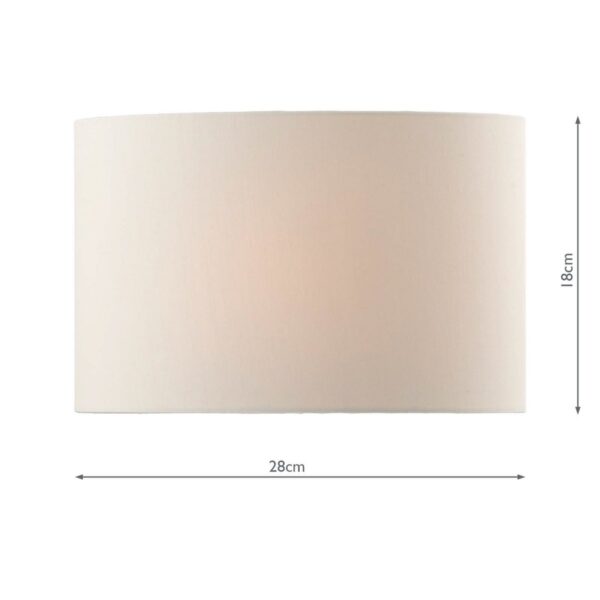 Donovan Cream Faux Silk Oval Shade 28cm - Image 6
