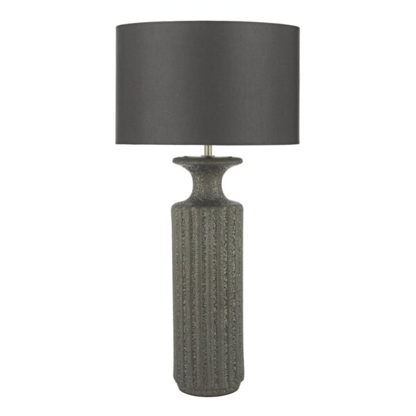Dugan Table Lamp Black Volcanic Glaze With Shade - Image 2