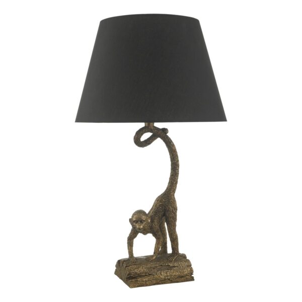 Dwayne Monkey Table Lamp Bronze With Shade - Image 2