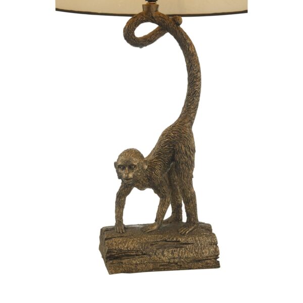 Dwayne Monkey Table Lamp Bronze With Shade - Image 3