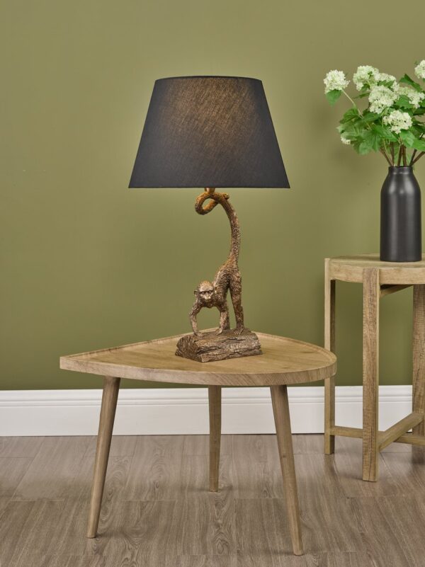 Dwayne Monkey Table Lamp Bronze With Shade - Image 6