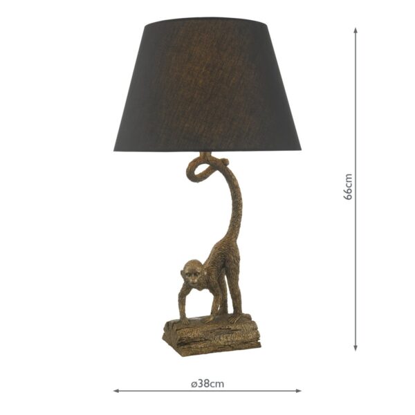 Dwayne Monkey Table Lamp Bronze With Shade - Image 8
