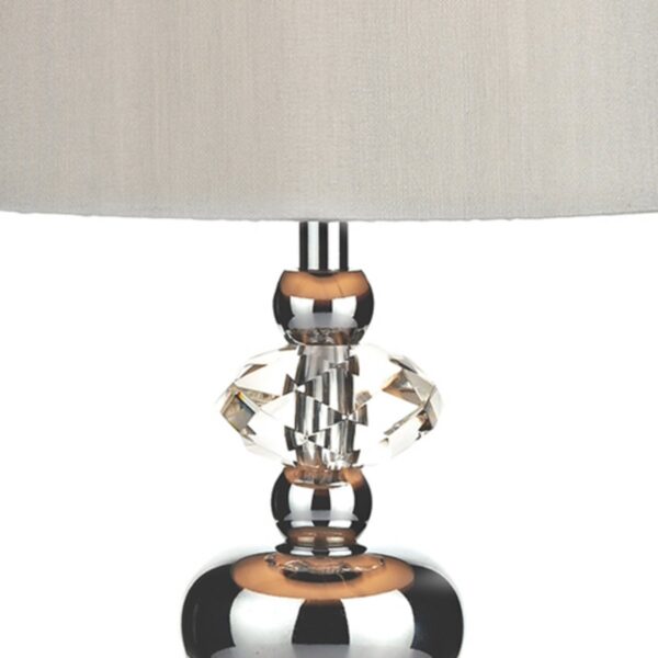 Edith Touch Table Lamp Polished Chrome with Shade - Image 2