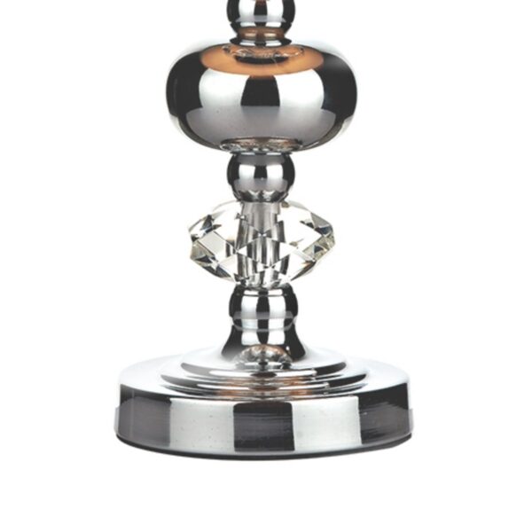 Edith Touch Table Lamp Polished Chrome with Shade - Image 3