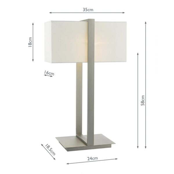 Eduardo Table Lamp Antique Nickel With Shade - Image 5
