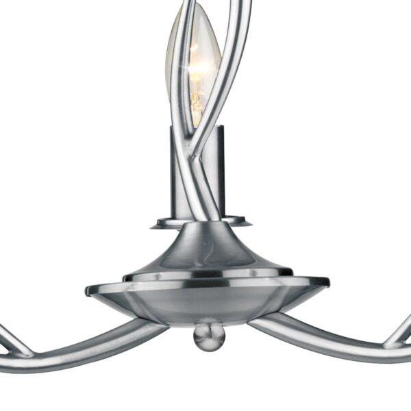 Elka 3 Light Pendant Satin Chrome - Image 2