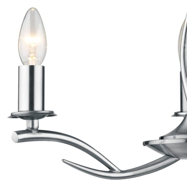Elka 3 Light Pendant Satin Chrome - Image 3
