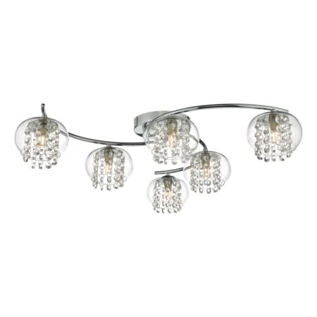 Elma 6lt Semi Flush Polished Chrome & Crystal