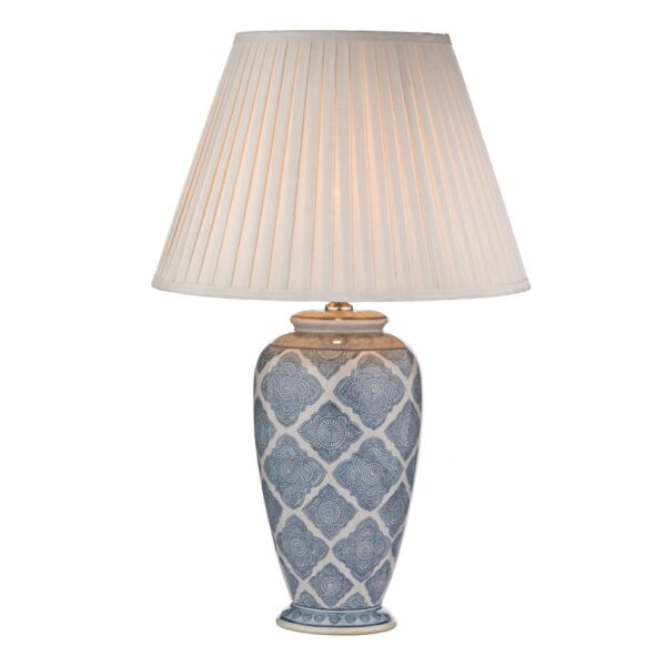 Ely Table Lamp Blue/White Base Only