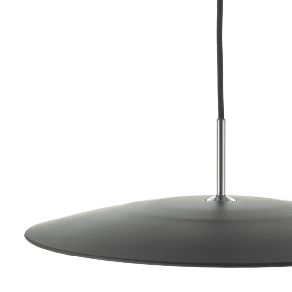Enoch Pendant Matt Black & Stainless Steel LED - Image 3