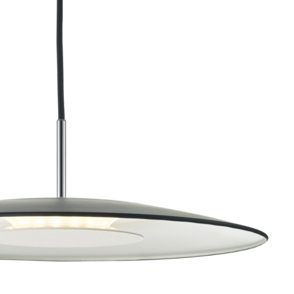 Enoch Pendant Matt Black & Stainless Steel LED - Image 4