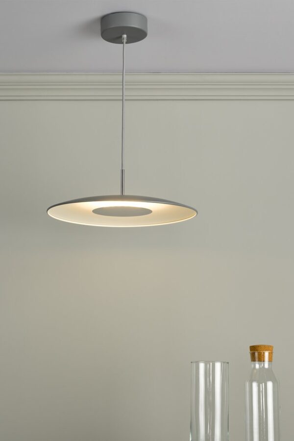 Enoch Pendant Matt Grey Stainless Steel LED - Image 7