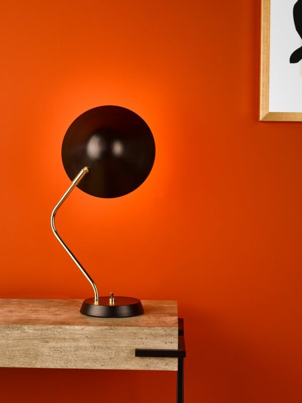 Erna Task Table Lamp Polished Brass Satin Black - Image 8